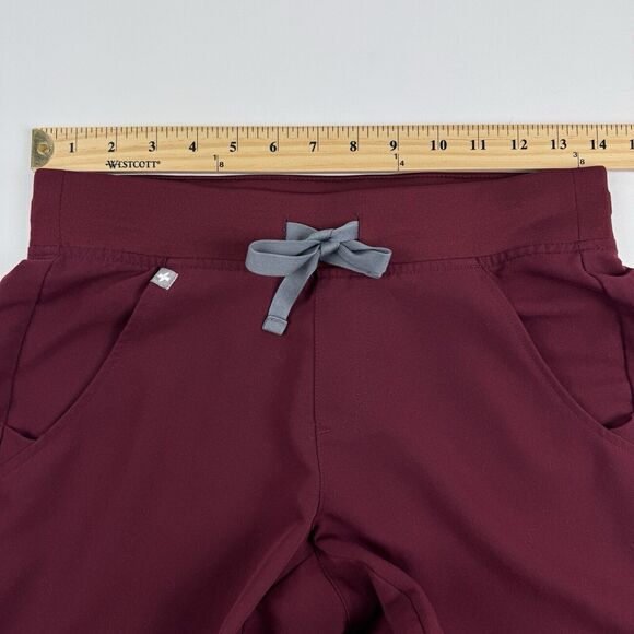 Figs Zamora Jogger Scrub Pants Size XS Burgundy Red W18SW2005 - Picture 11 of 15